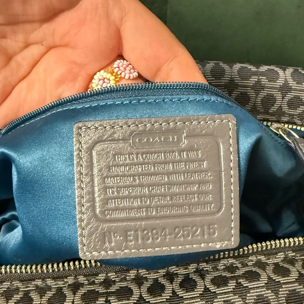 Coach Black and Gray Patterned Shoulder Bag - Picture 11 of 12